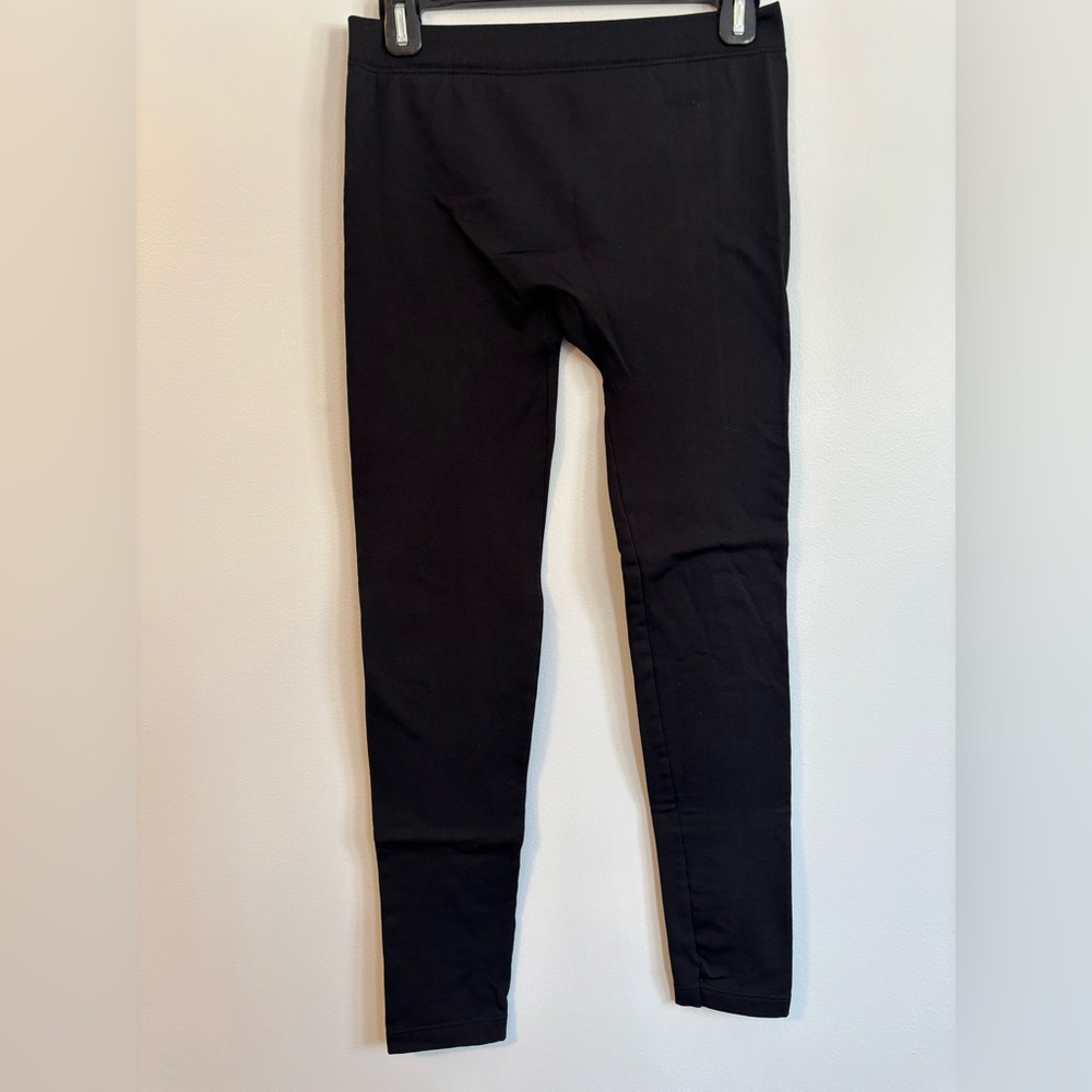 Black Fleece Skinny Leg Thick Tights Leggings